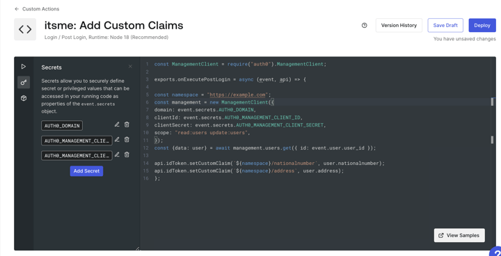 custom-action-secrets